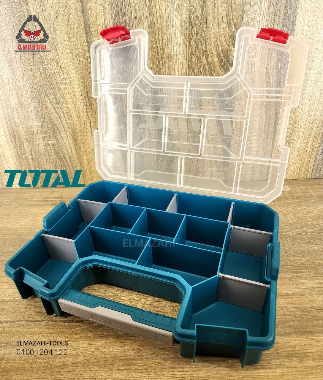 شنطة عدة اكسسوارات بفواصل 15″ قابلة للتعديل TOTAL