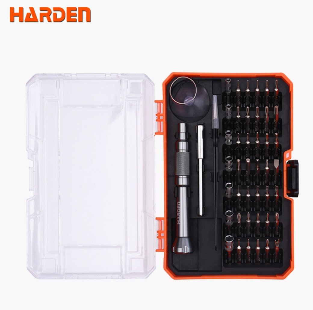 طقم مفك الكترونيات متكامل + جفت 46 ق من HARDEN