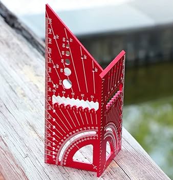 مسطرة معدن بدليل ومنقلة علام نجار زاوية 90 درجة طول 150 مم - الصورة 2