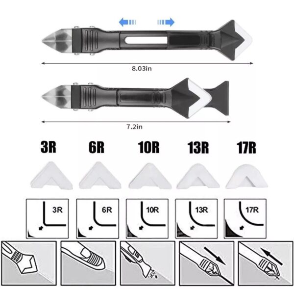 ⁦أداة السيلكون 3*1 للقشط والتثبيت⁩ - الصورة ⁦4⁩