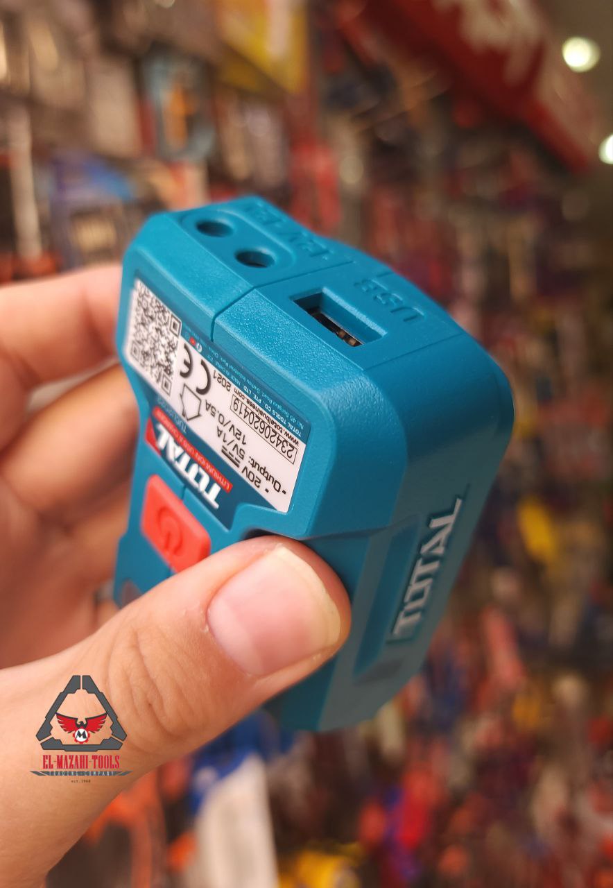 محول بطارية 20 فولت ل USB وكشاف من TOTAL - الصورة 3