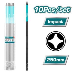 سن مفك صليبة PH2 طول 250 مم صلابة S2 من TOTAL