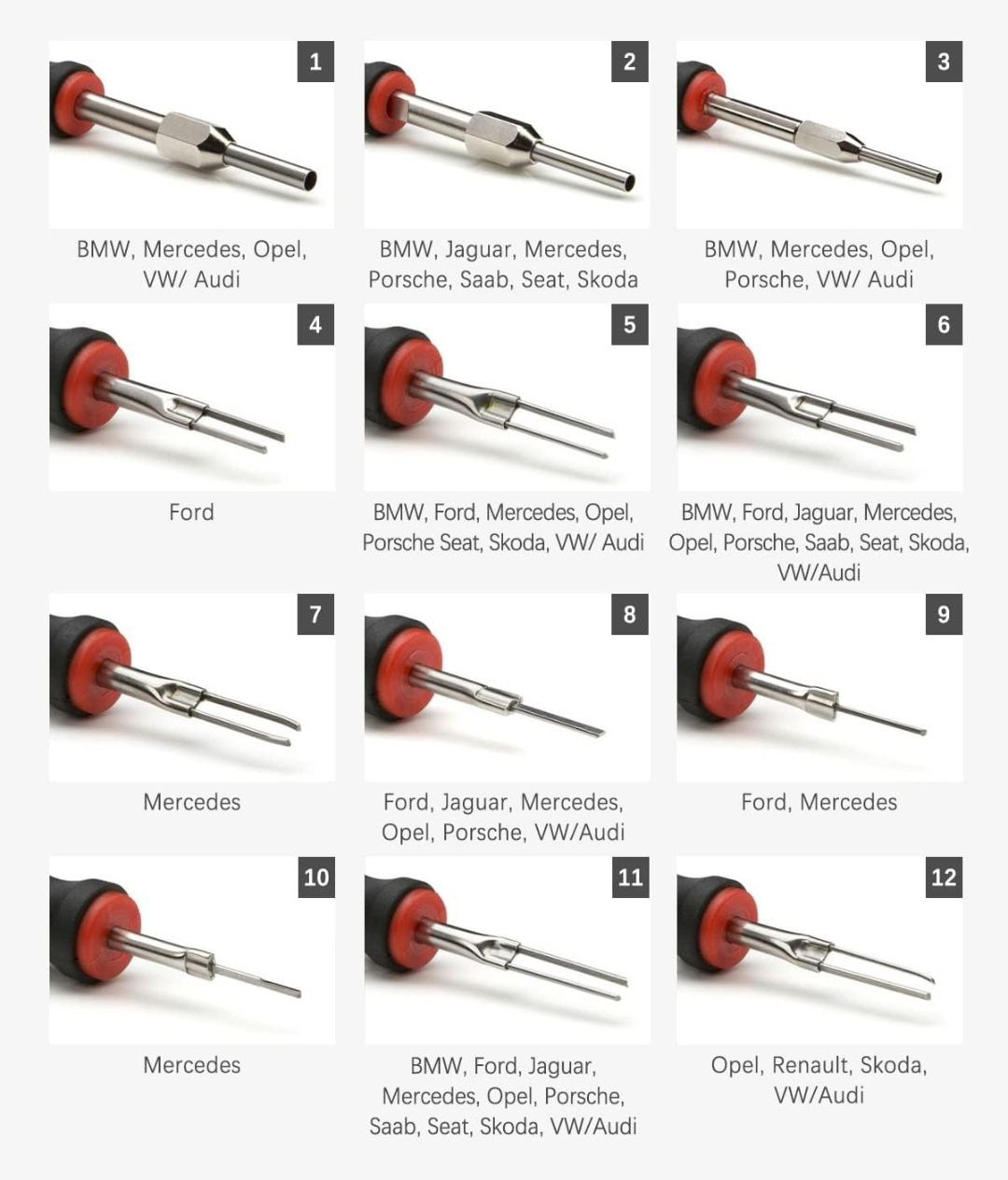 طقم مفك كليبسات وفيش الكهرباء للسيارة من DURMIRI - الصورة 2