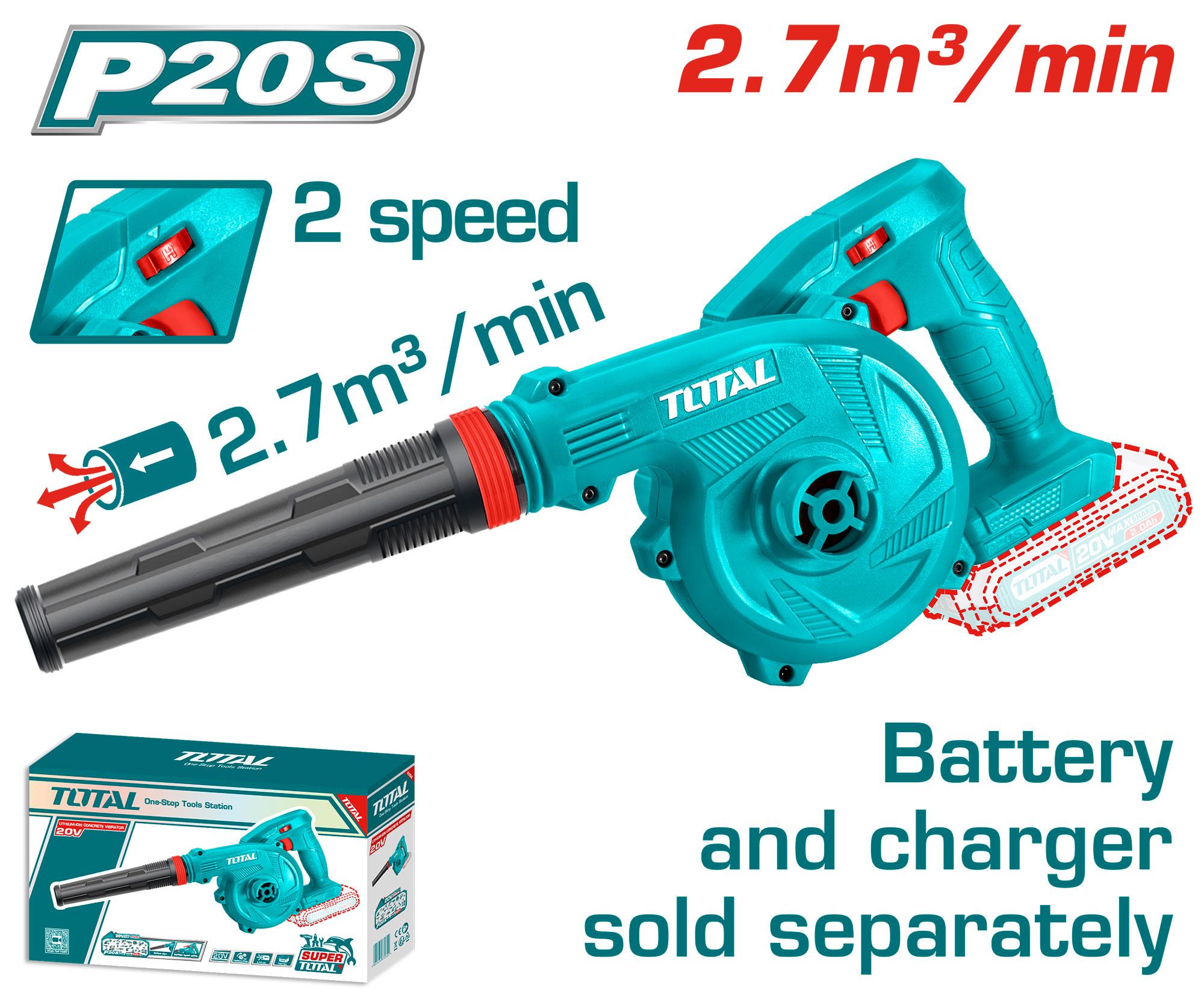 بلاور بطارية 20 فولت بدون بطارية من TOTAL - الصورة 2