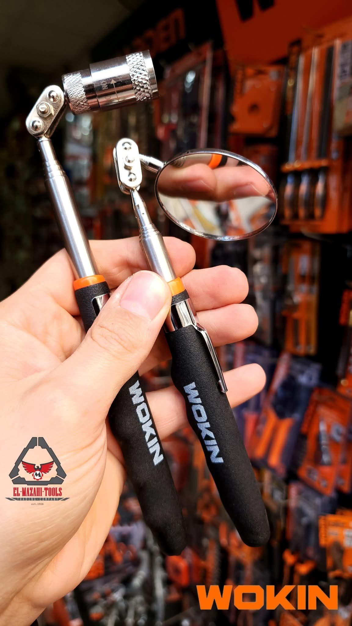 لاقط مغناطيس تلسكوبي راس متحركة بكشاف مع مرايا تلسكوبية كاشفة بطول 245-800 مم من WOKIN - الصورة 2