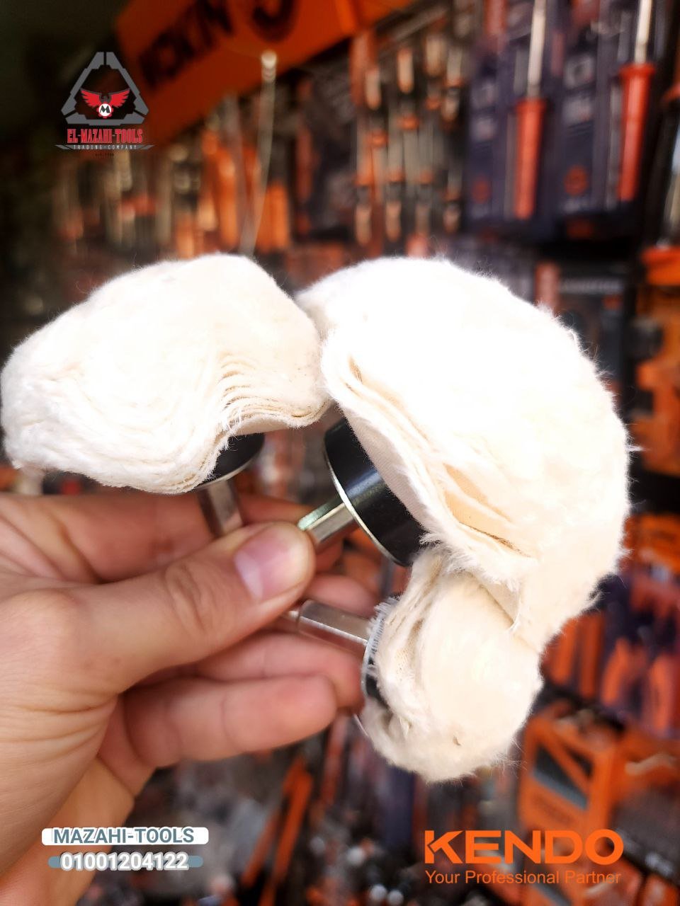 طقم لبادة تلميع سيارة 3 ق نص دائرة للشنيور من KENDO