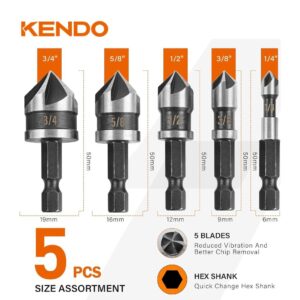 طقم بنط تخويش راس مسمار 5 ق من KENDO