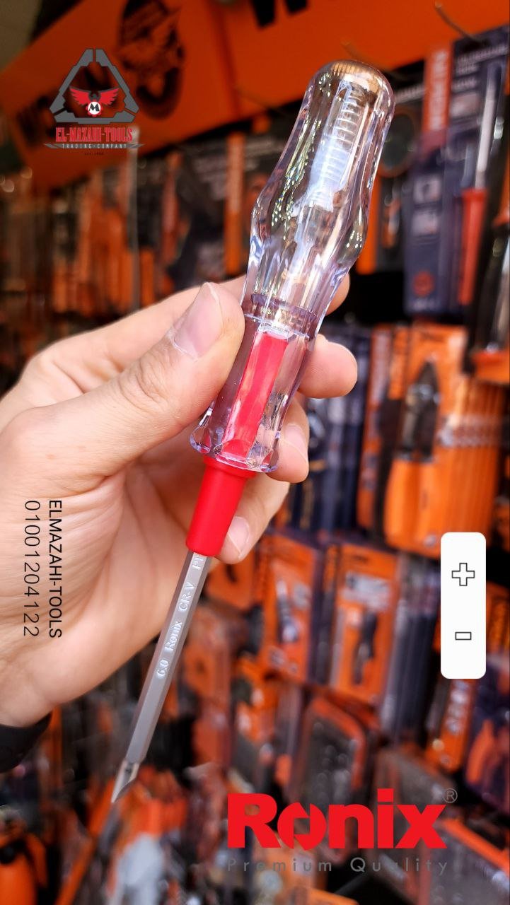 مفك تست قلاب 100-500 فولت يد كريستال من RONIX - الصورة 2