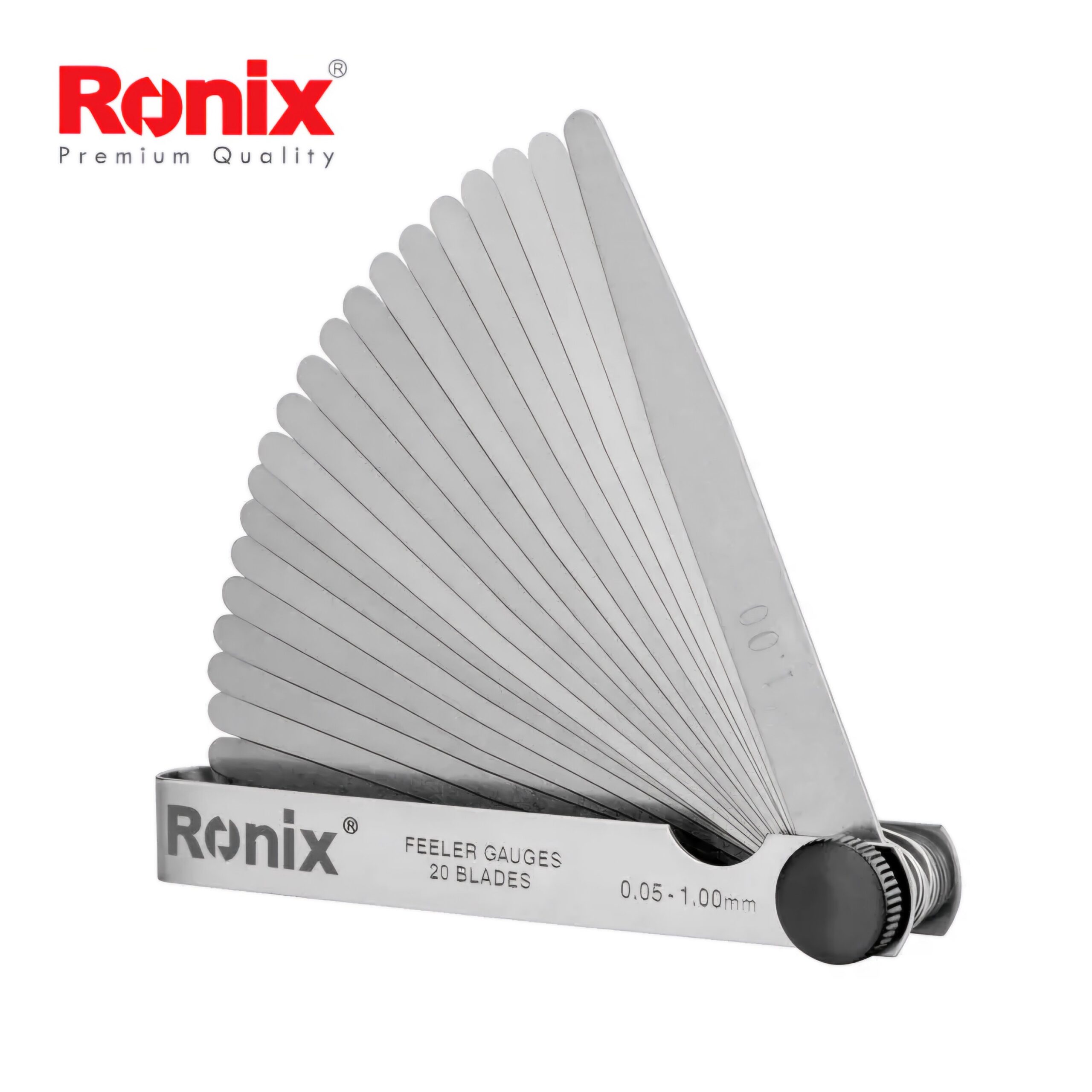 طقم فيلر قياس 20 شريحة معدني من RONIX