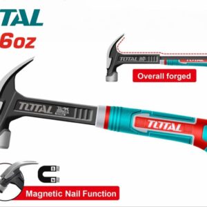 شاكوش خلاعة 450 جم معدن قطعة واحدة يد فايبر من TOTAL