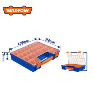 شنطة عدة بفواصل 16.5" منظم غطاء شفاف من WADFOW