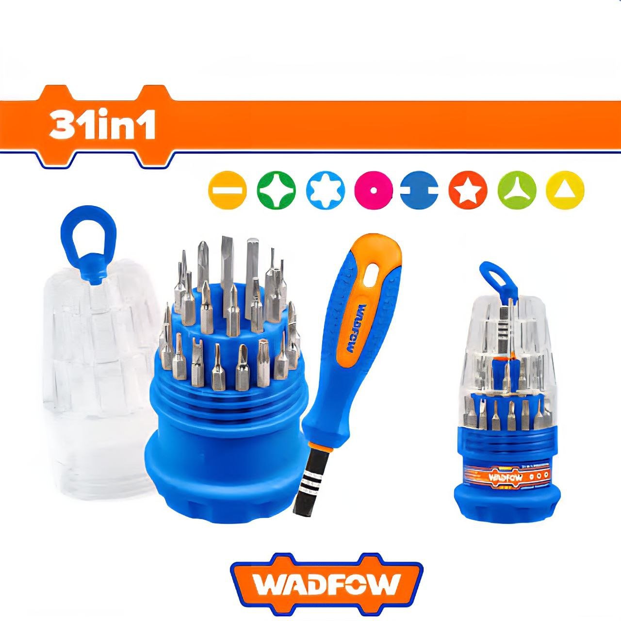 طقم مفك 31 ق متكامل من WADFOW | المزاحي لتجارة العدد