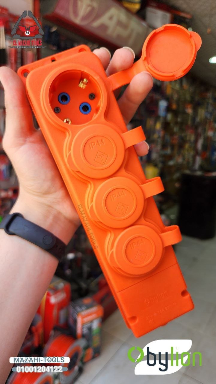 مشترك كهرباء بدون سلك 4 عين بغطاء حماية محكم تركي من BYLION - الصورة 2