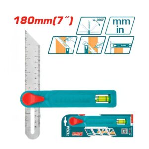 زاوية علام كوستيلا 7" 180 مم بميزان من TOTAL