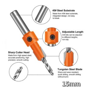 بنطة تخويش لعمل مسمار غائر لوتر او شنيور
 3*15 مم