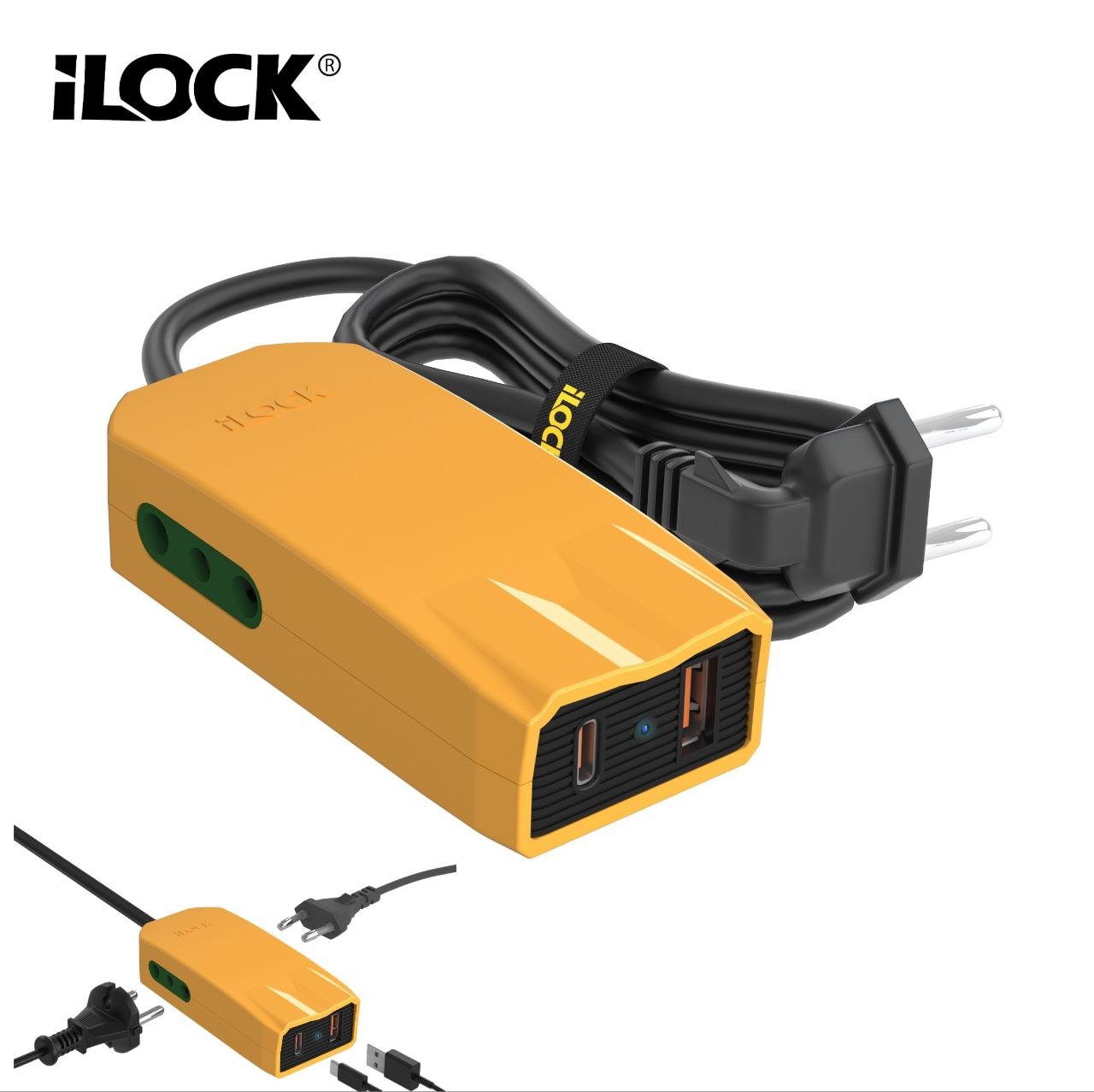 مشترك وشاحن متعدد ميني 1.5 متر من ILOCK