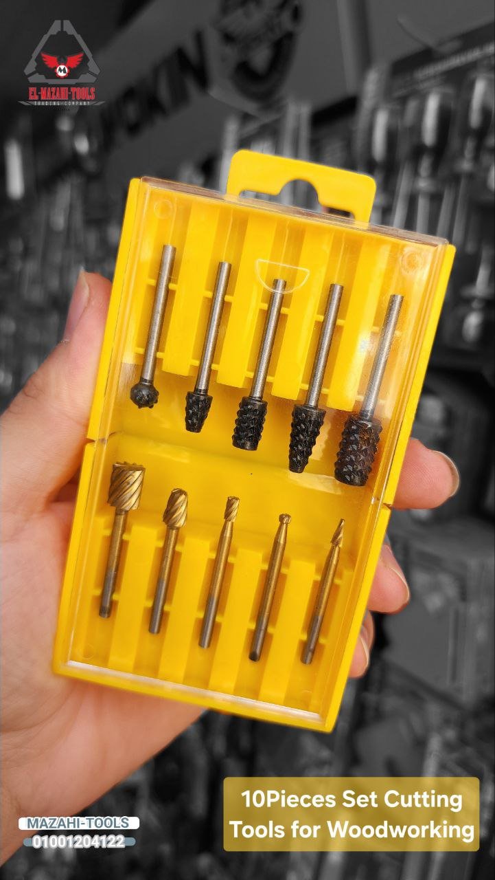 طقم بنط نحت وحفر 10 ق أخشاب وبلاستيك ميني كرافت - الصورة 2