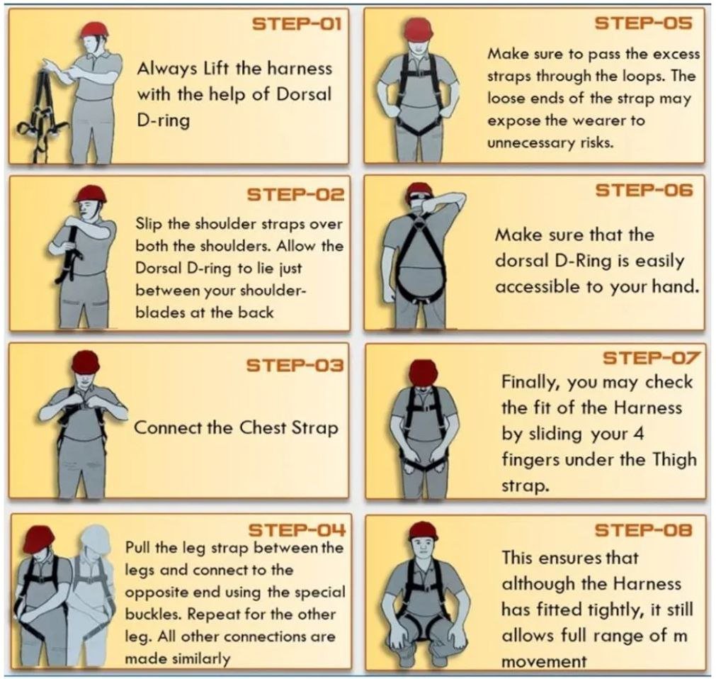 حزام سيفتي امان بحبل وهوك من POWER ACTION - الصورة 2