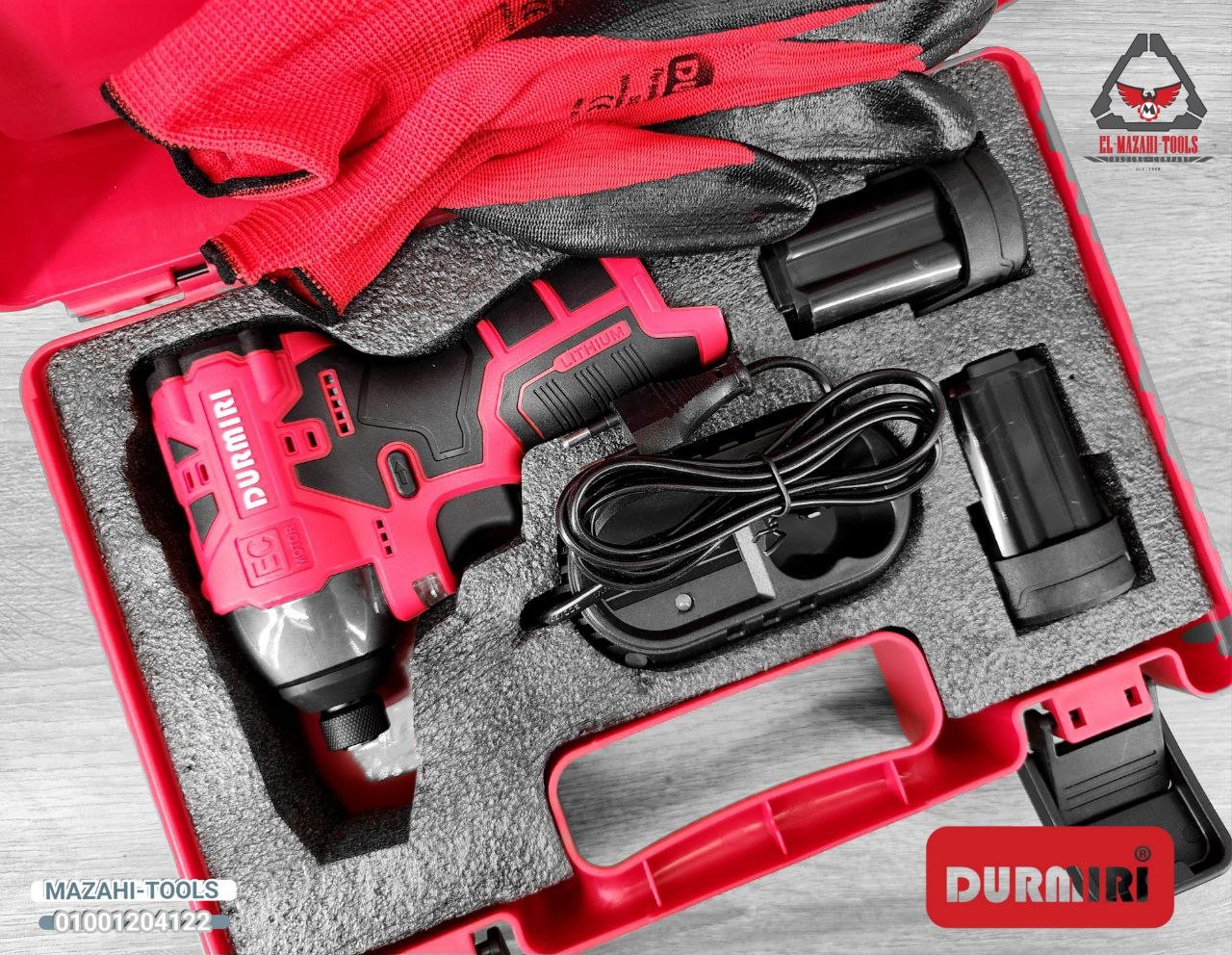 امباكت بطارية الترا 16 فولت 140 نيوتن 1/4" برشليس 2 بطارية من DURMIRI - الصورة 4