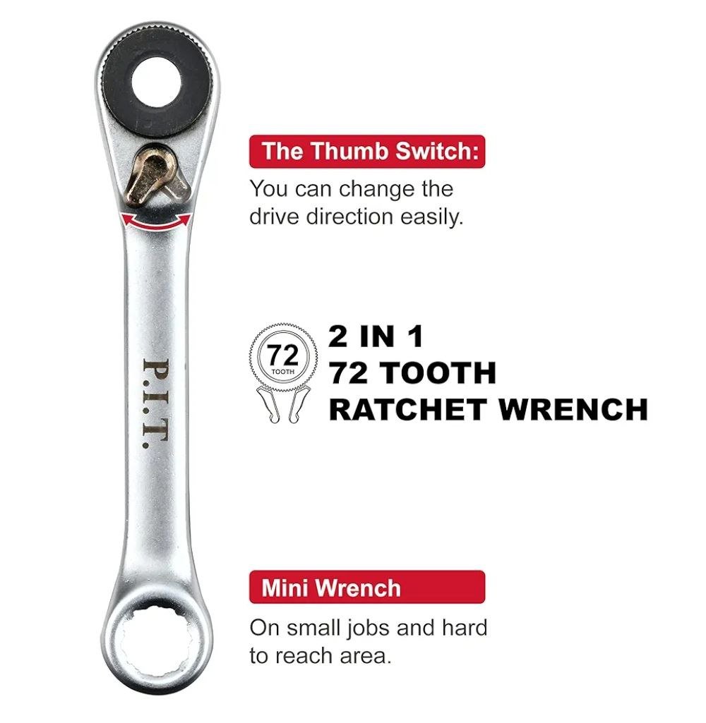 طقم سيستم متعدد وصلات وادابتور ومفتاح راتشة من PIT - الصورة 4