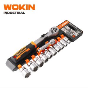 طقم لقم 3/8" 12 ق يد سيستم 72 سن من 8-19 مم WOKIN