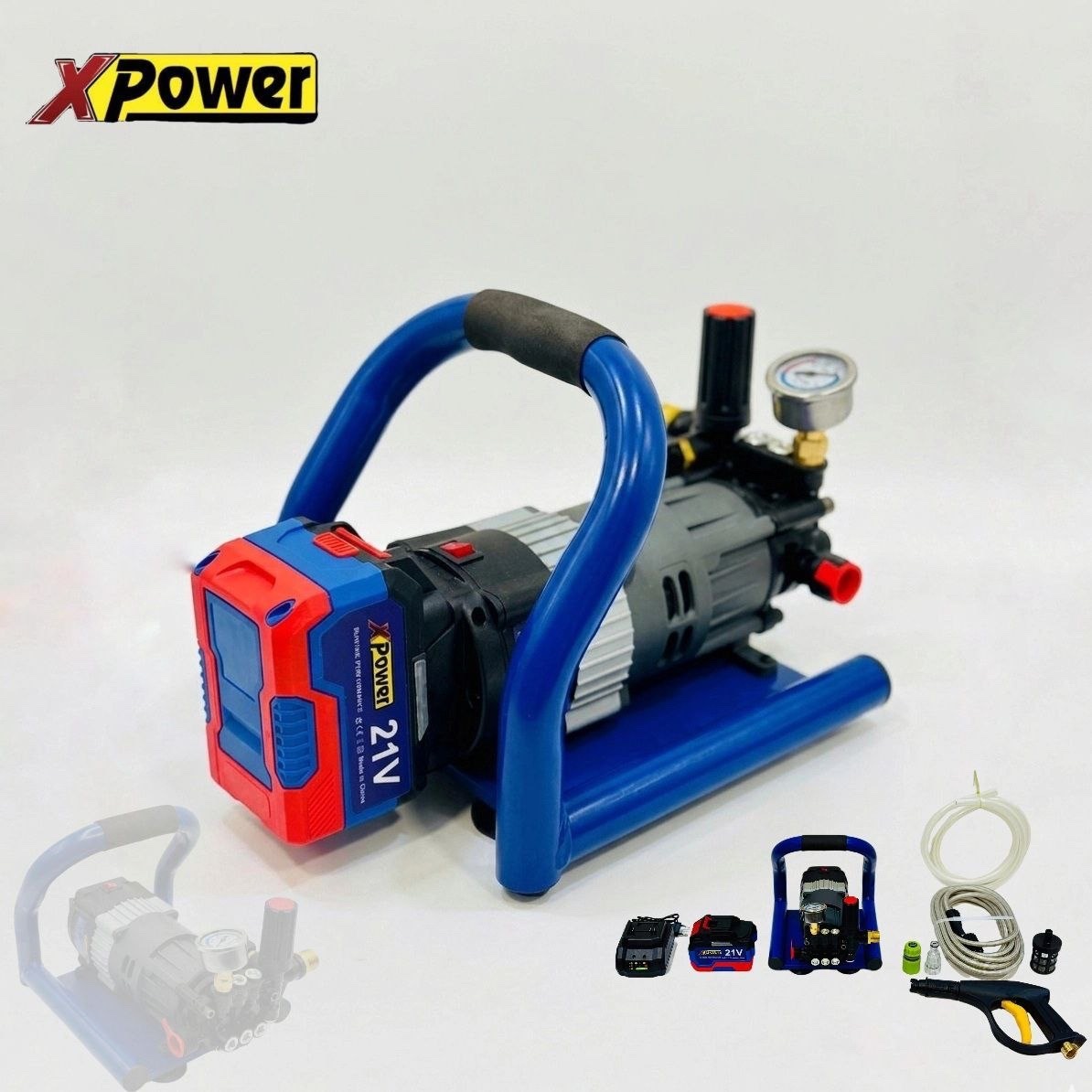 ماكينة غسيل بطارية تحضير ذاتي 60 بار برشليس من XPOWER