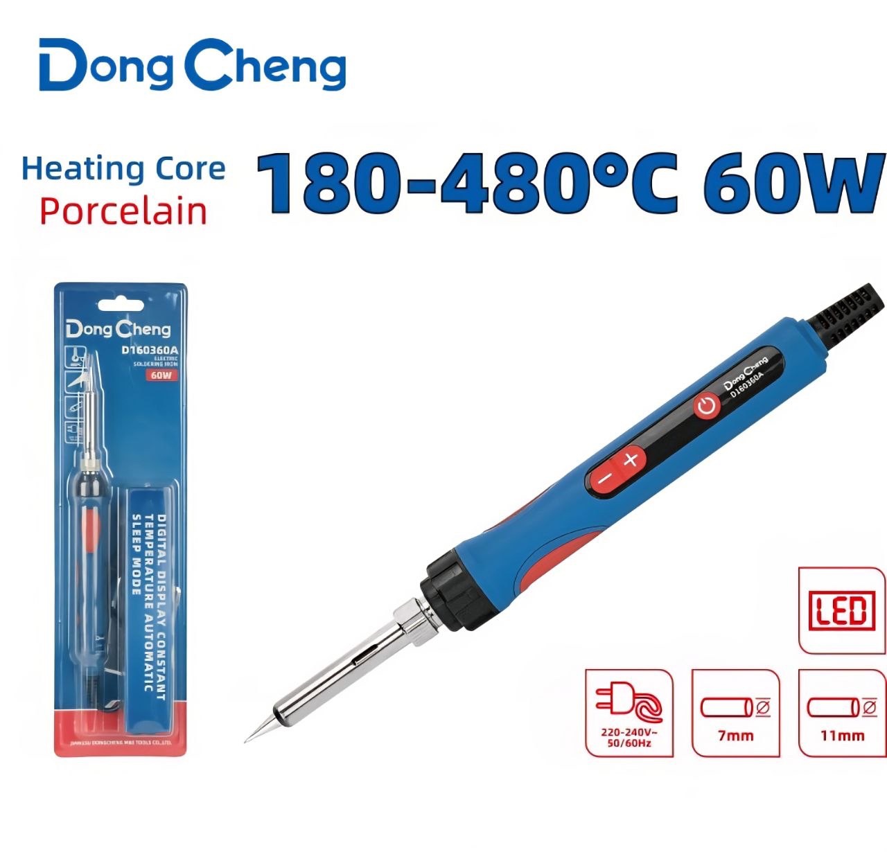 كاوية لحام قصدير 60 وات ديجيتال ضبط حرارة من DONGCHENG