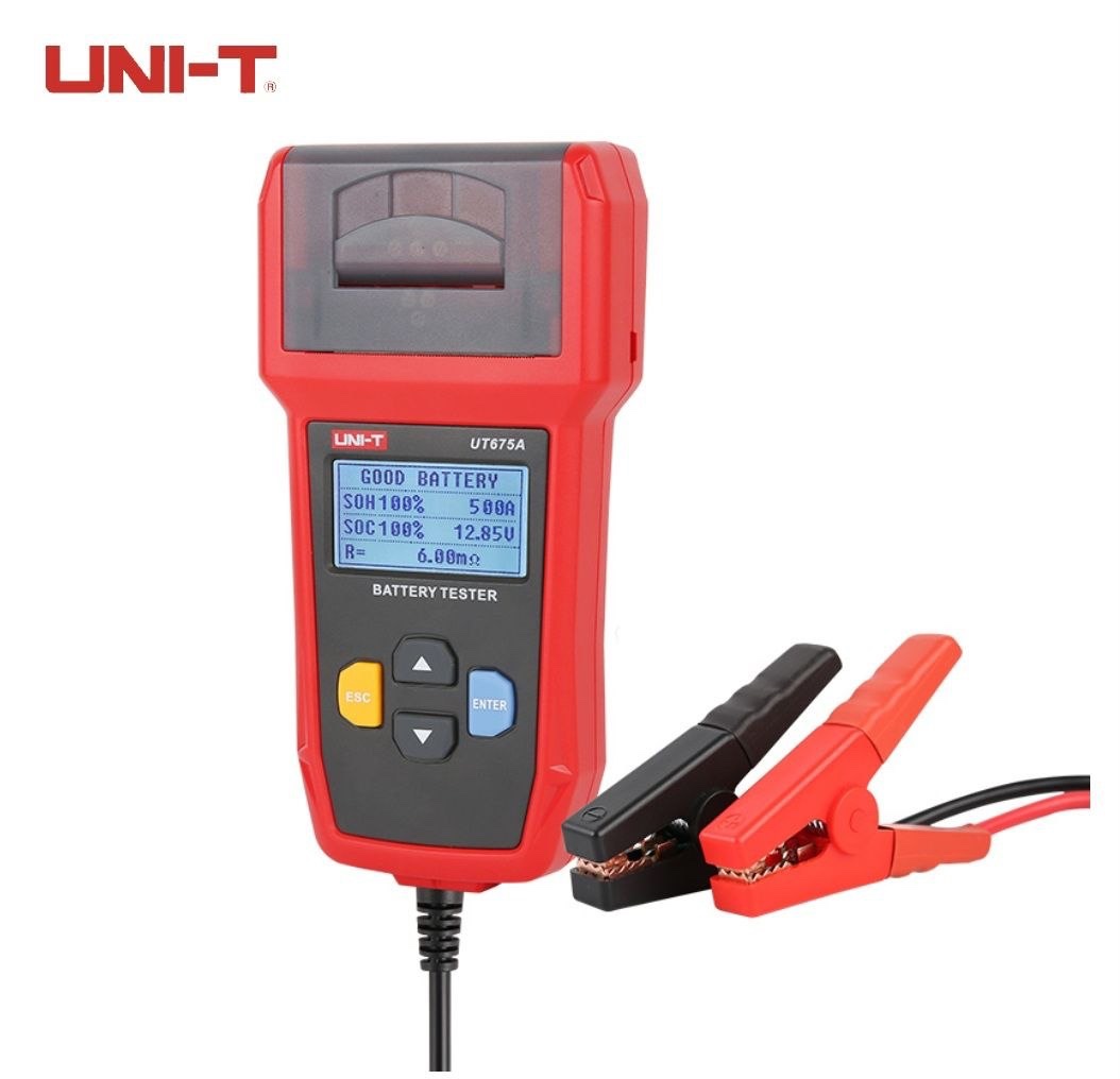 جهاز اختبار حالة بطارية سيارة بطابعة من UNI-T