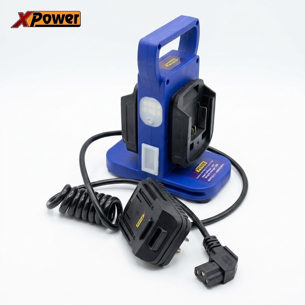 مزود 2 بطارية محمول بكشاف ومخارج USB من XPOWER